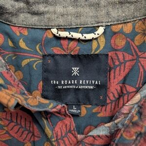 Roark Revival Men's Casual Button-Down Shirt - Blue Floral